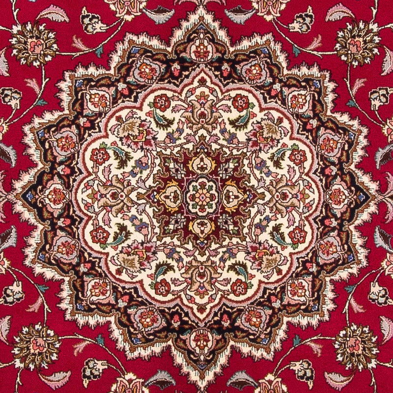 Persisk matta - Tabriz - Royal kvadrat  - 246 x 245 cm - mörkröd