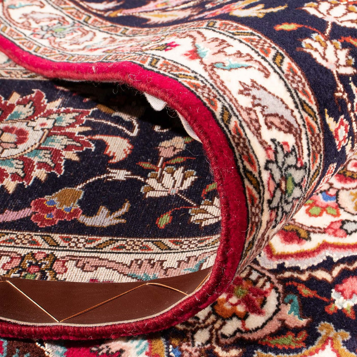 Persisk matta - Tabriz - Royal kvadrat  - 246 x 245 cm - mörkröd