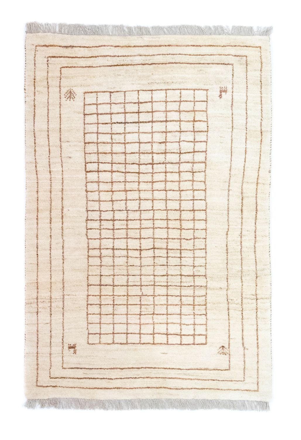 Gabbeh-matta - persisk - 145 x 100 cm - beige