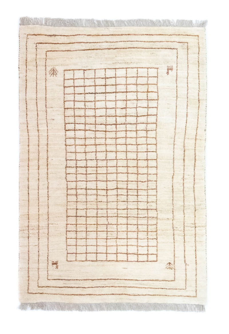 Gabbeh-matta - persisk - 145 x 100 cm - beige
