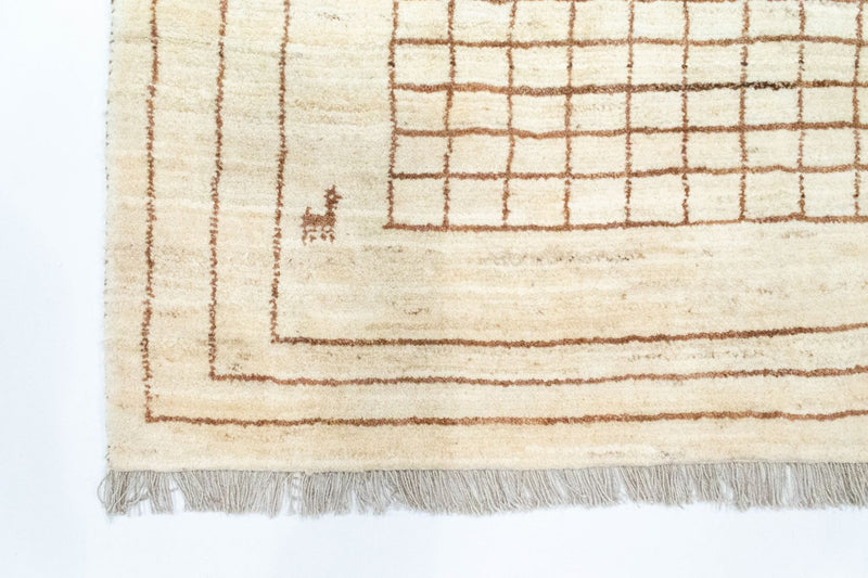 Gabbeh-matta - persisk - 145 x 100 cm - beige