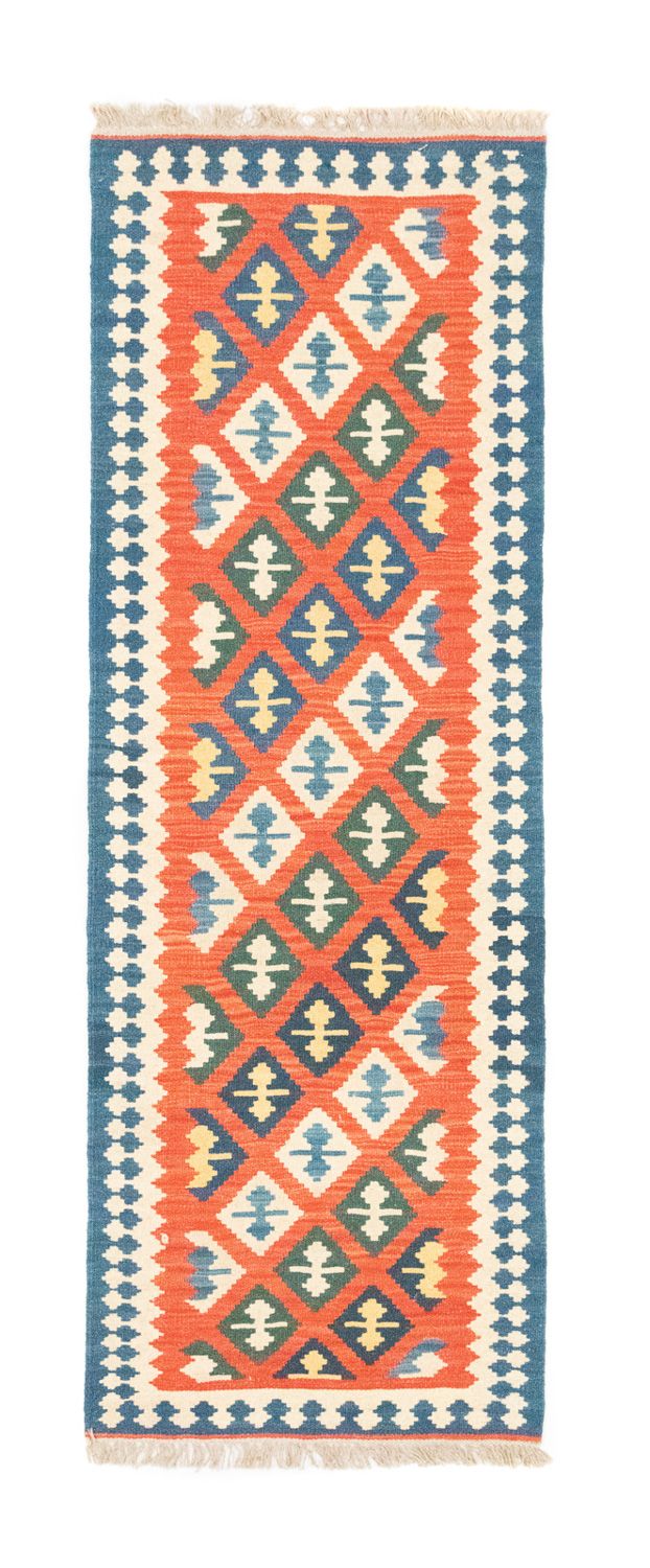 Runner Kelim Carpet - orientalisk matta - 205 x 60 cm - orange