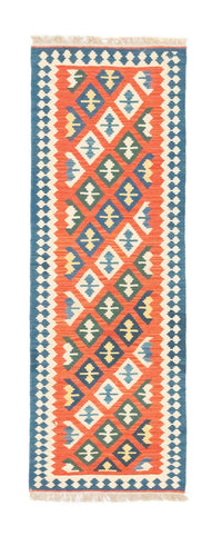 Runner Kelim Carpet - orientalisk matta - 205 x 60 cm - orange