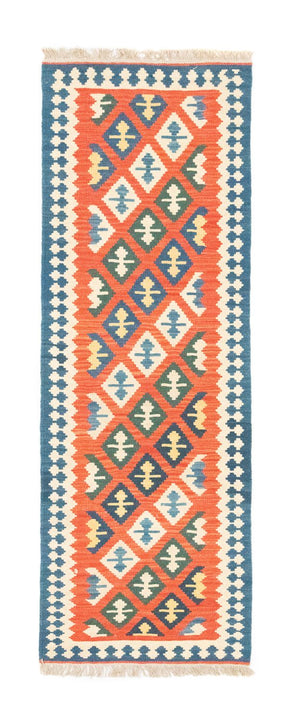 Runner Kelim Carpet - orientalisk matta - 205 x 60 cm - orange