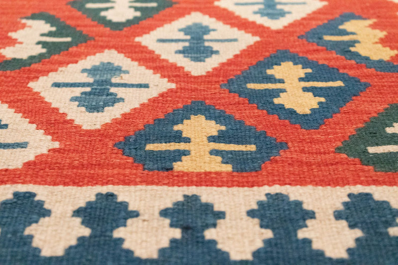 Runner Kelim Carpet - orientalisk matta - 205 x 60 cm - orange