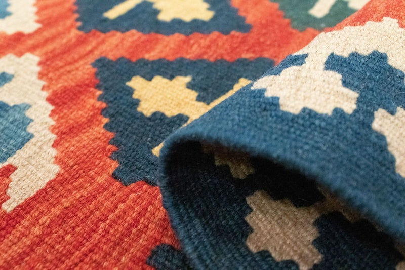 Runner Kelim Carpet - orientalisk matta - 205 x 60 cm - orange