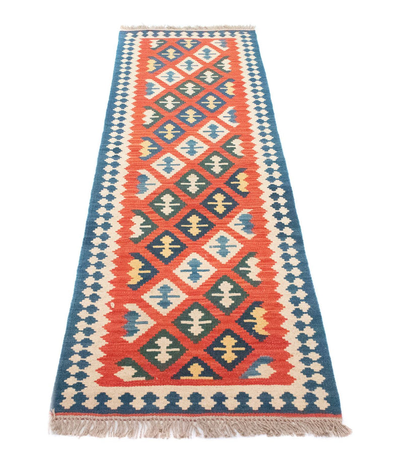 Runner Kelim Carpet - orientalisk matta - 205 x 60 cm - orange