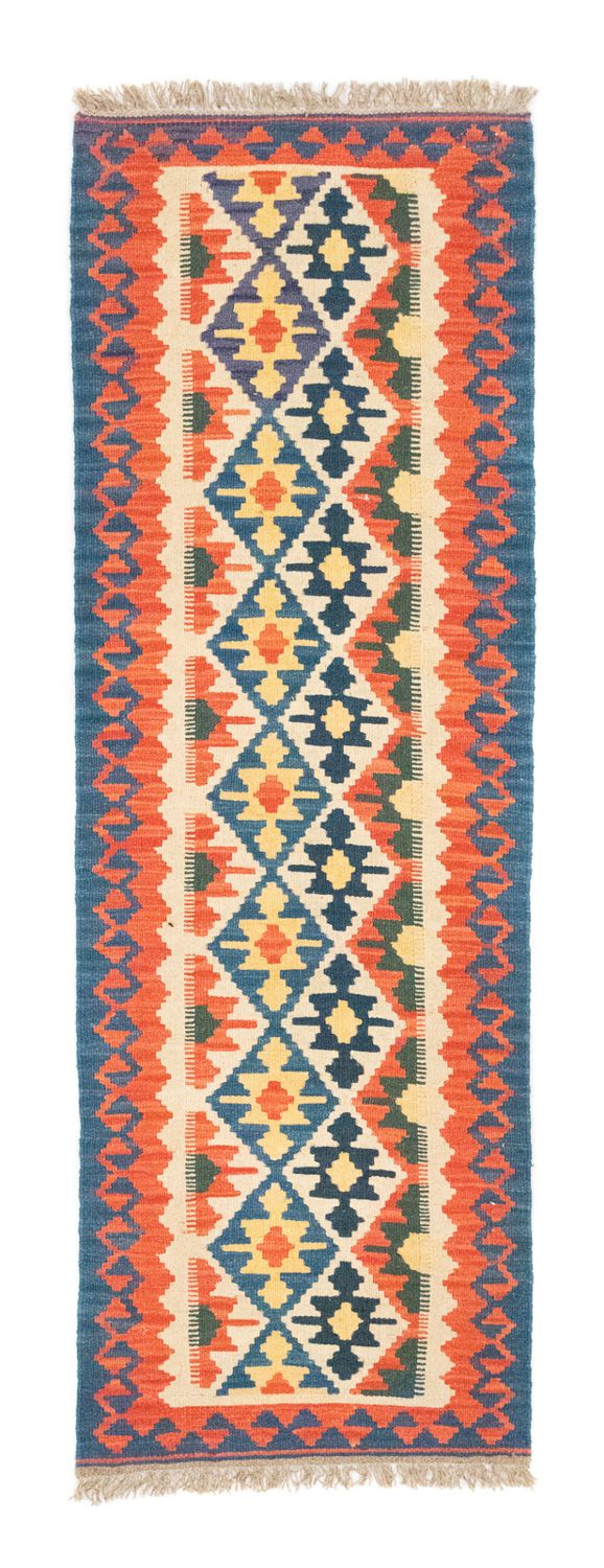 Runner Kelim Carpet - orientalisk matta - 207 x 60 cm - orange
