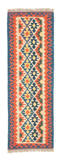 Runner Kelim Carpet - orientalisk matta - 207 x 60 cm - orange