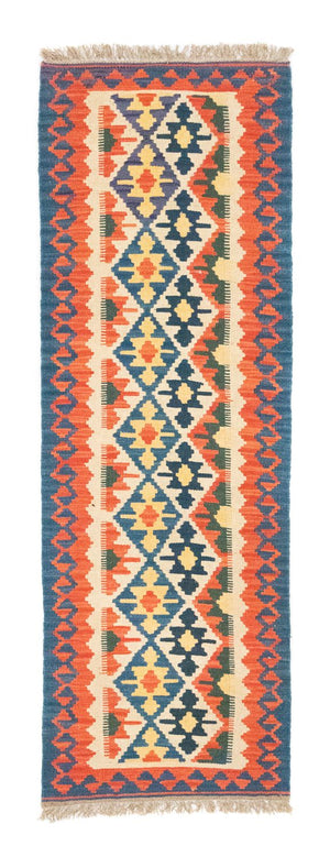 Runner Kelim Carpet - orientalisk matta - 207 x 60 cm - orange