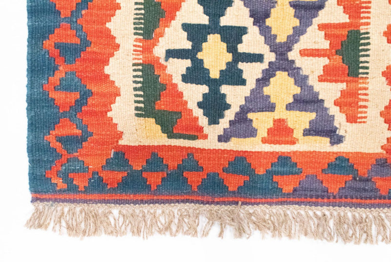 Runner Kelim Carpet - orientalisk matta - 207 x 60 cm - orange