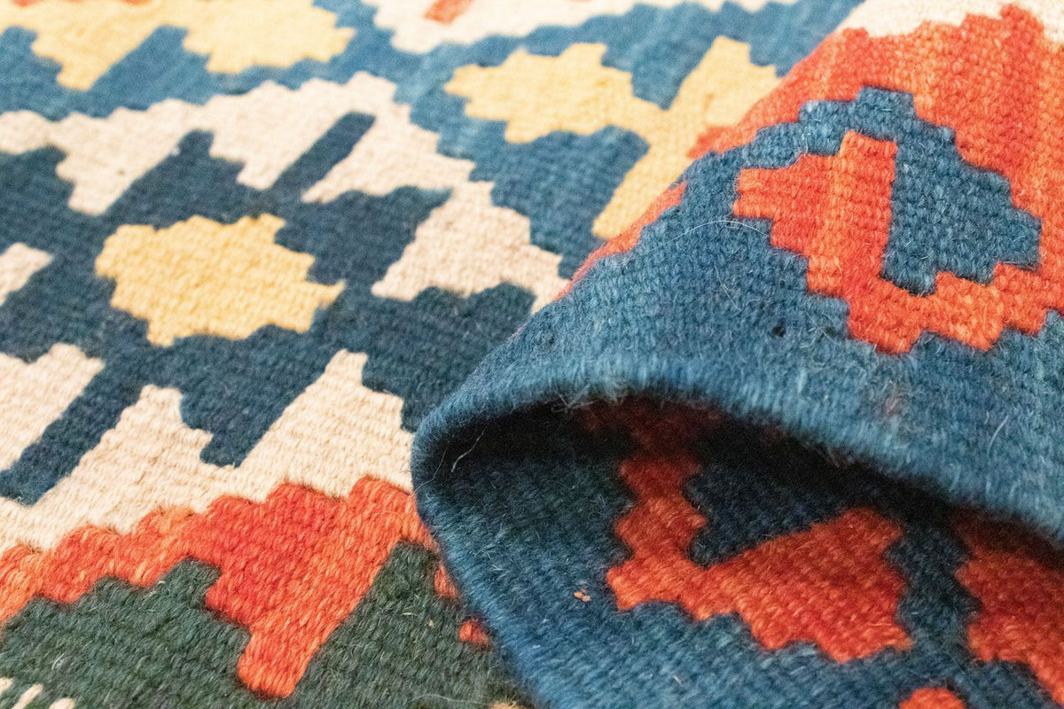 Runner Kelim Carpet - orientalisk matta - 207 x 60 cm - orange