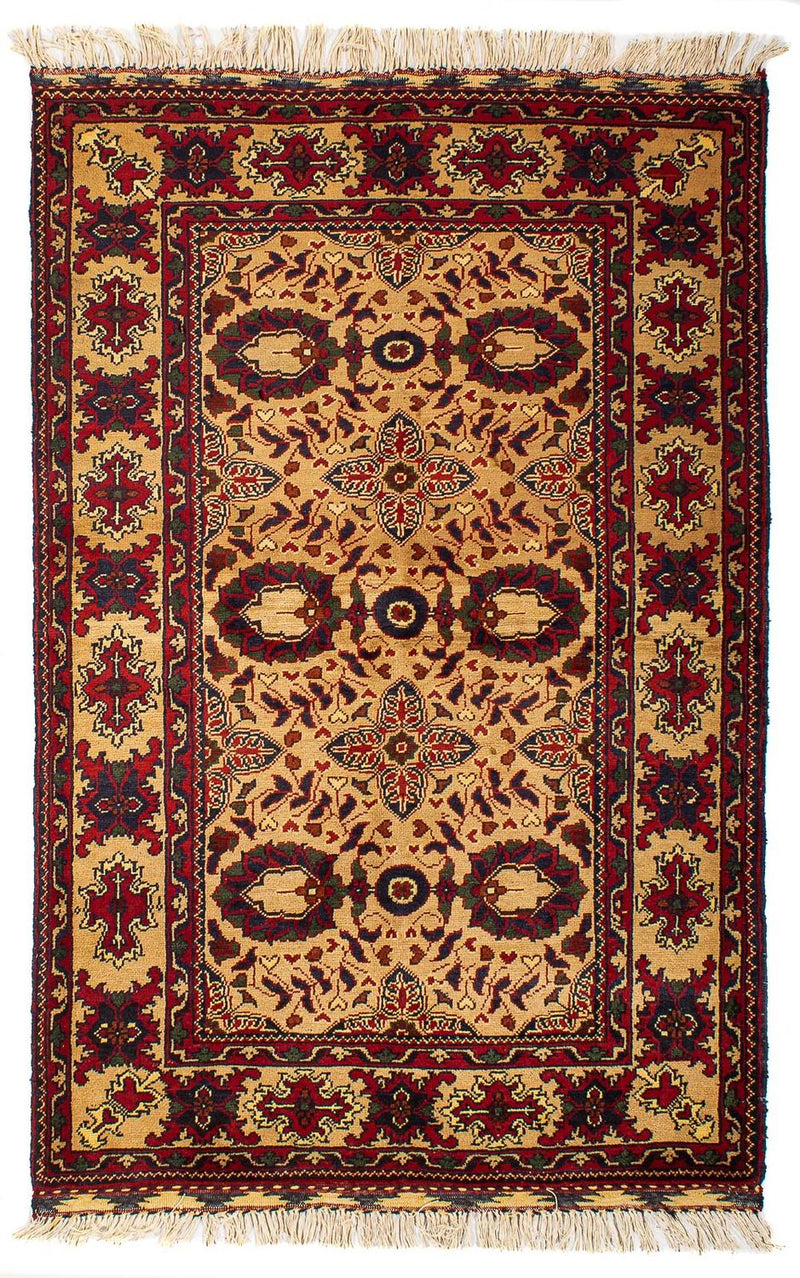 Afghansk matta - 156 x 101 cm - beige