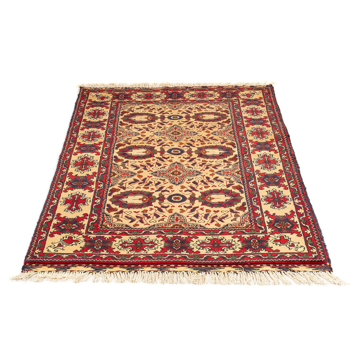 Afghansk matta - 156 x 101 cm - beige