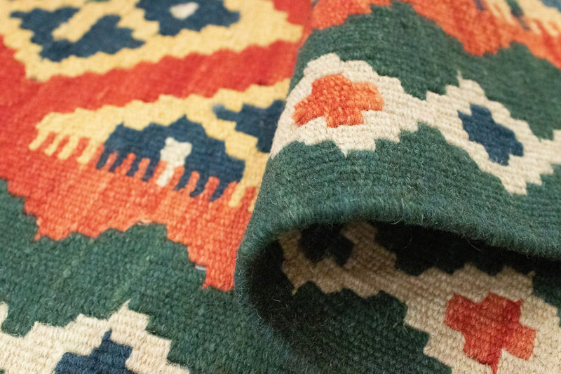 Runner Kelim Carpet - orientalisk matta - 202 x 61 cm - orange