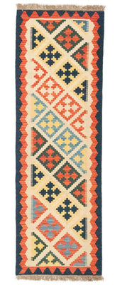 Runner Kelim Carpet - orientalisk matta - 203 x 65 cm - beige