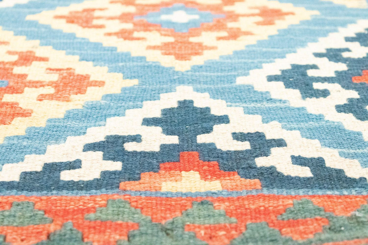 Runner Kelim Carpet - orientalisk matta - 203 x 64 cm - orange