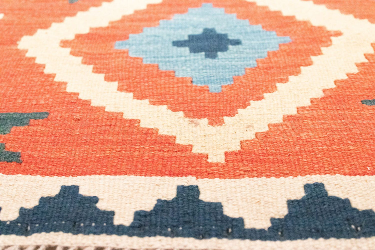 Runner Kelim Carpet - orientalisk matta - 203 x 68 cm - orange