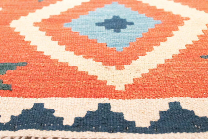 Runner Kelim Carpet - orientalisk matta - 203 x 68 cm - orange