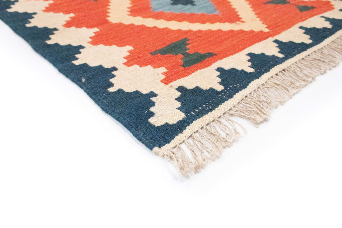 Runner Kelim Carpet - orientalisk matta - 203 x 68 cm - orange