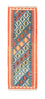 Runner Kelim Carpet - orientalisk matta - 198 x 64 cm - blå