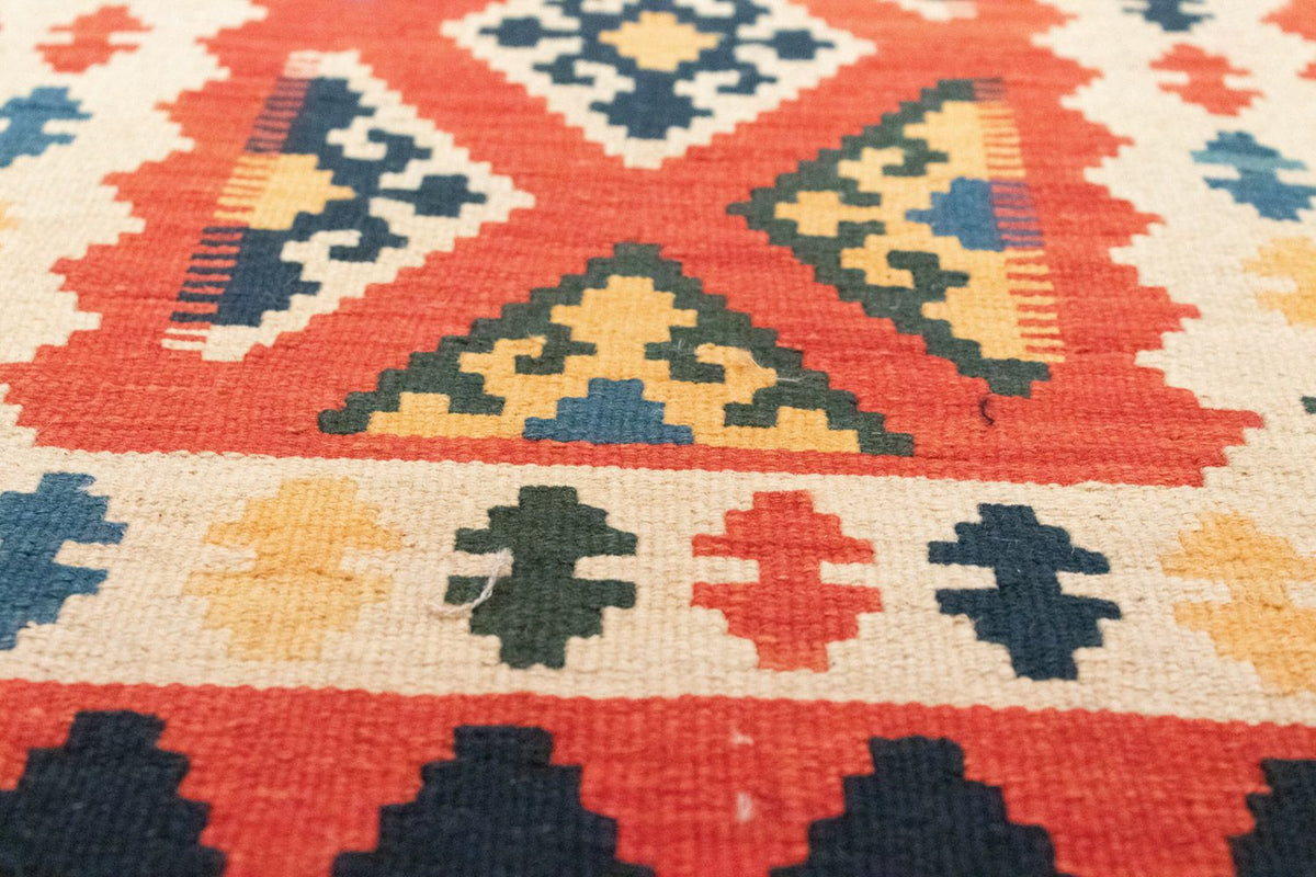 Runner Kelim Carpet - orientalisk matta - 200 x 63 cm - orange