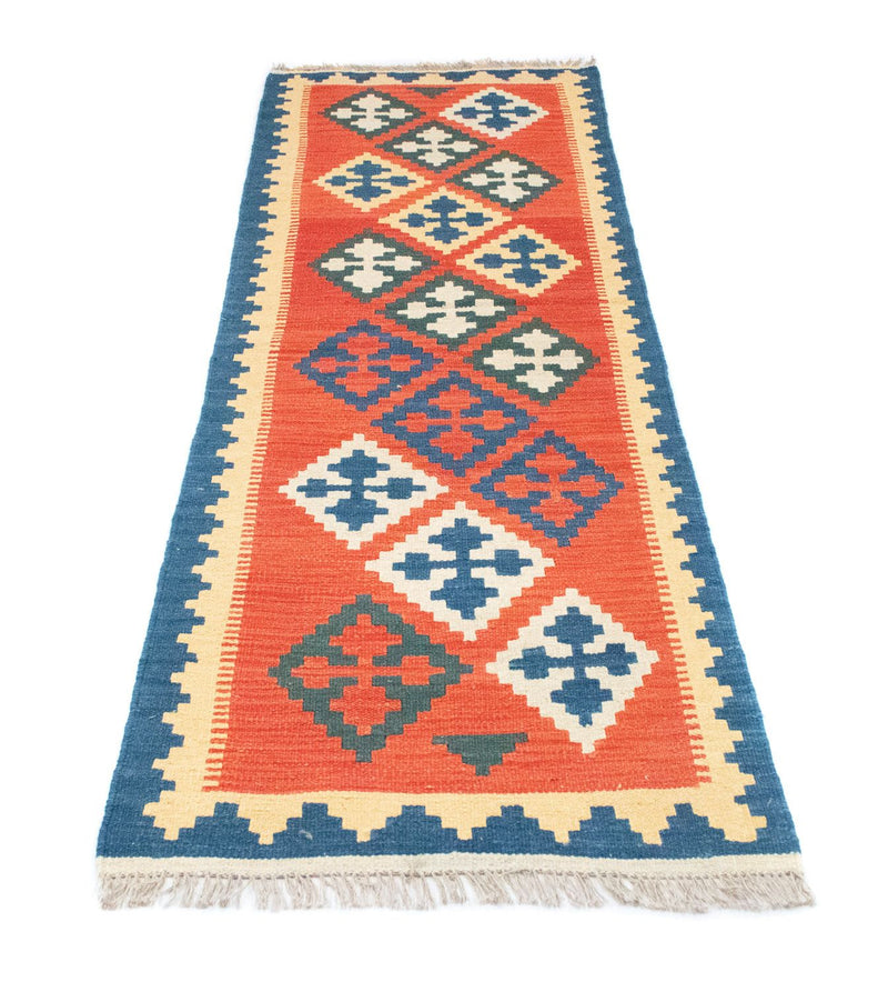 Runner Kelim Carpet - orientalisk matta - 200 x 70 cm - orange
