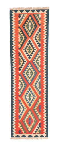 Runner Kelim Carpet - orientalisk matta - 204 x 60 cm - orange