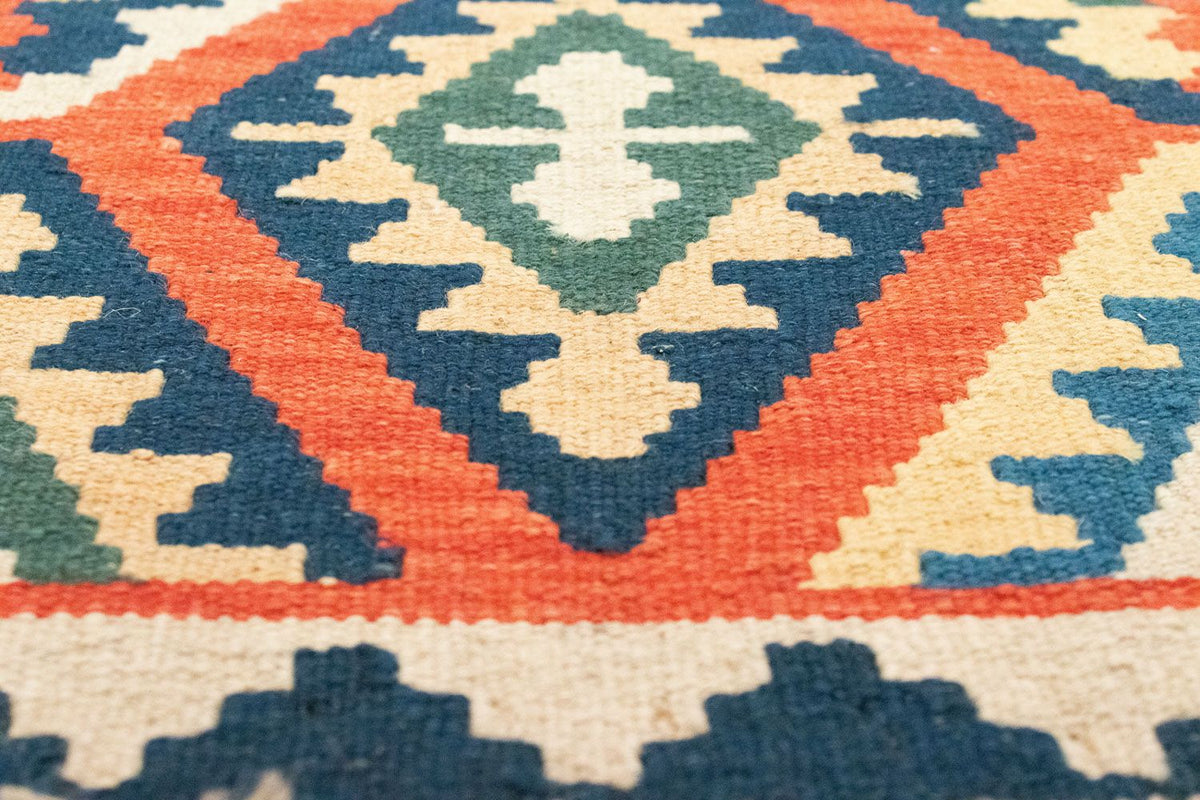 Runner Kelim Carpet - orientalisk matta - 204 x 60 cm - orange