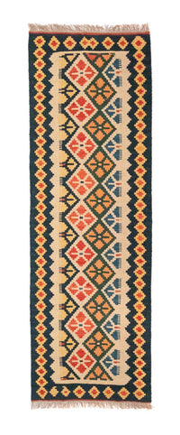Runner Kelim Carpet - orientalisk matta - 207 x 65 cm - beige