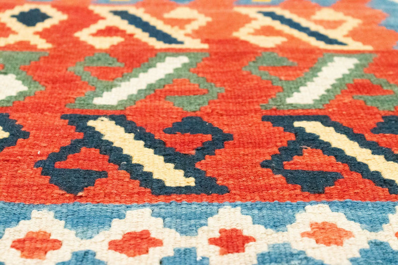 Runner Kelim Carpet - orientalisk matta - 203 x 65 cm - orange