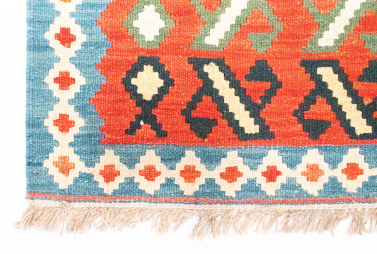 Runner Kelim Carpet - orientalisk matta - 203 x 65 cm - orange