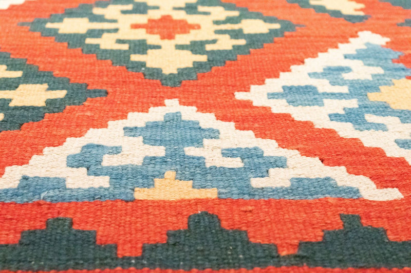 Runner Kelim Carpet - orientalisk matta - 207 x 62 cm - orange