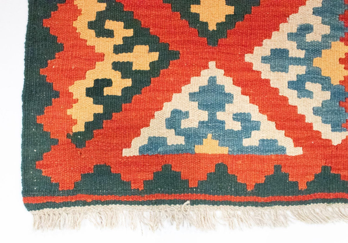 Runner Kelim Carpet - orientalisk matta - 207 x 62 cm - orange
