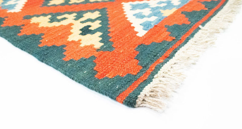 Runner Kelim Carpet - orientalisk matta - 207 x 62 cm - orange