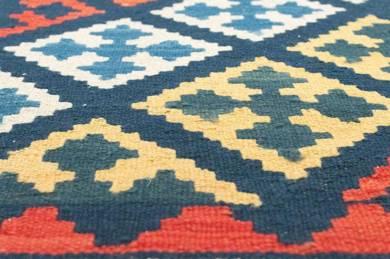 Runner Kelim Carpet - orientalisk matta - 204 x 70 cm - blå