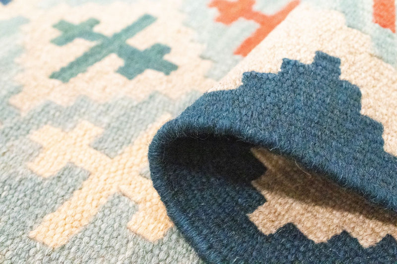 Runner Kelim Carpet - orientalisk matta - 193 x 61 cm - beige