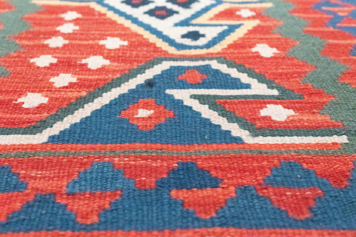 Runner Kelim Carpet - orientalisk matta - 194 x 64 cm - orange