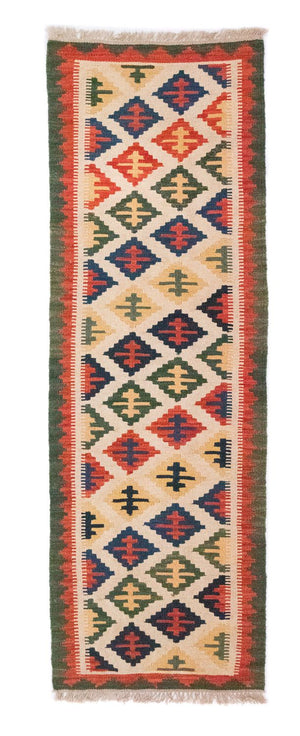 Runner Kelim Carpet - orientalisk matta - 192 x 62 cm - beige