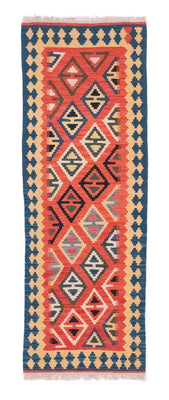 Runner Kelim Carpet - orientalisk matta - 200 x 70 cm - orange