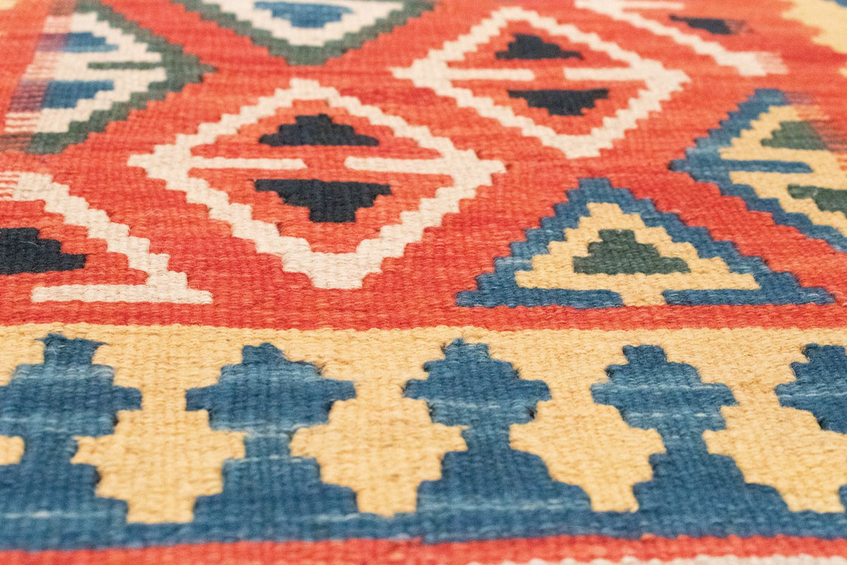 Runner Kelim Carpet - orientalisk matta - 200 x 70 cm - orange