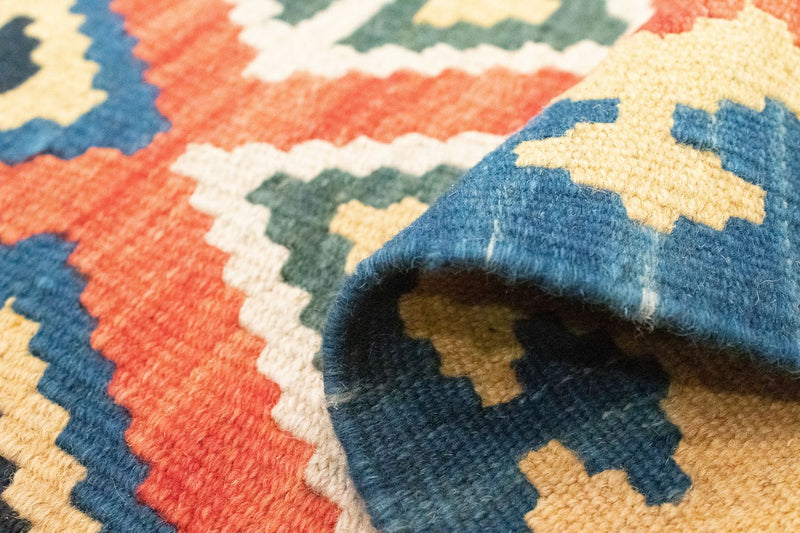 Runner Kelim Carpet - orientalisk matta - 200 x 70 cm - orange