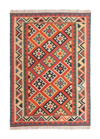 Kelim Carpet - orientalisk matta - 212 x 148 cm - orange