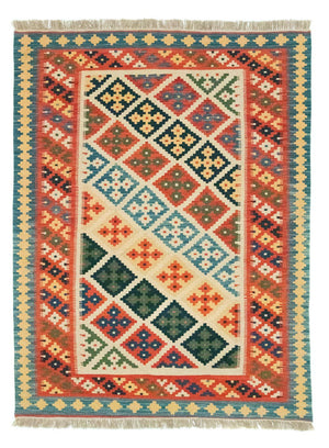 Kelim Carpet - orientalisk matta - 202 x 153 cm - orange