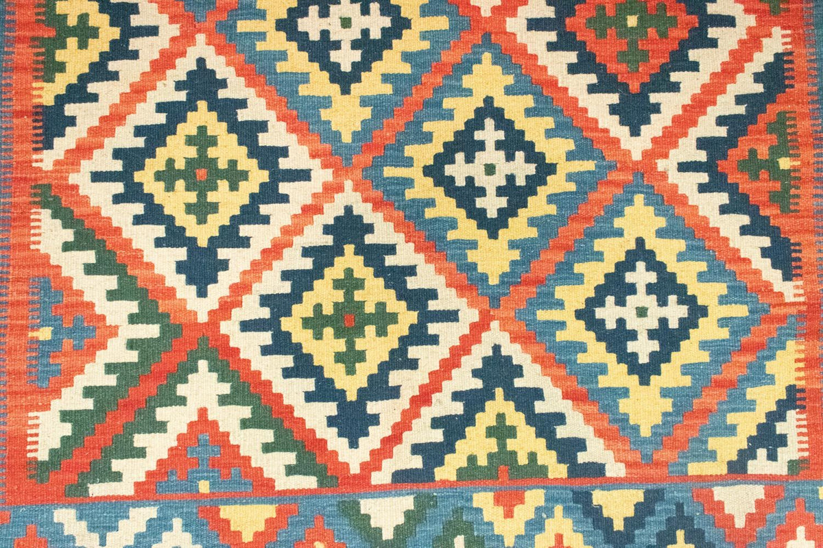 Kelim Carpet - orientalisk matta - 196 x 150 cm - orange