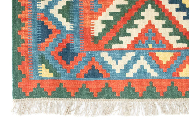 Kelim Carpet - orientalisk matta - 196 x 150 cm - orange