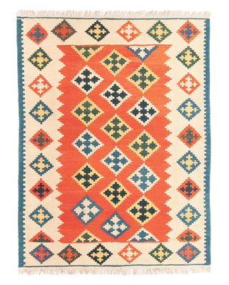 Kelim Carpet - orientalisk matta - 196 x 150 cm - orange