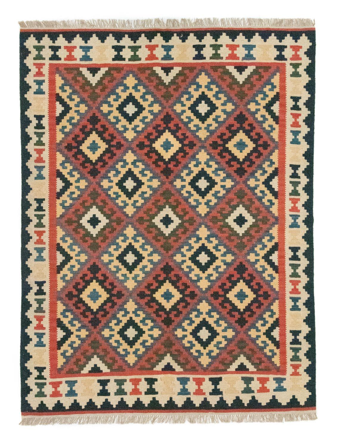 Kelim Carpet - orientalisk matta - 200 x 150 cm - brun