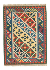 Kelim Carpet - orientalisk matta - 200 x 147 cm - blå