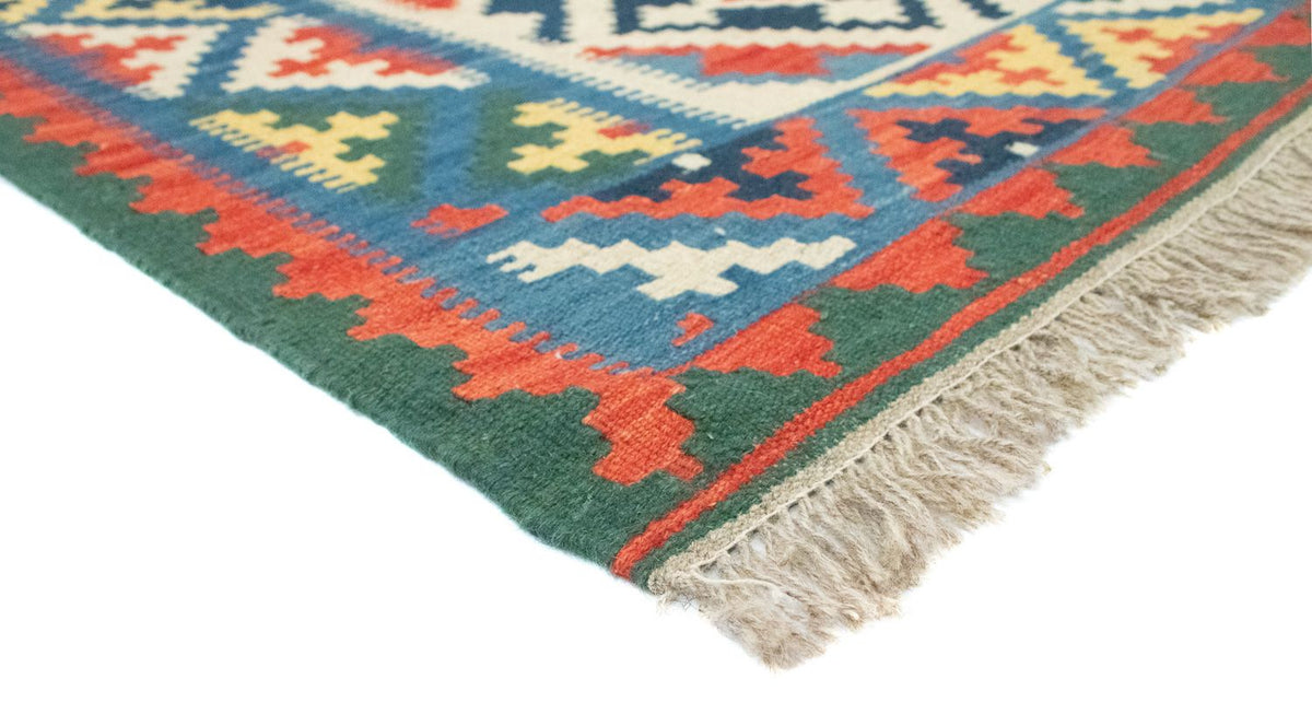 Kelim Carpet - orientalisk matta - 200 x 147 cm - blå